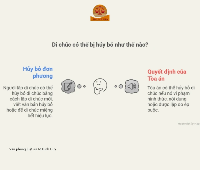 hủy bỏ di chúc