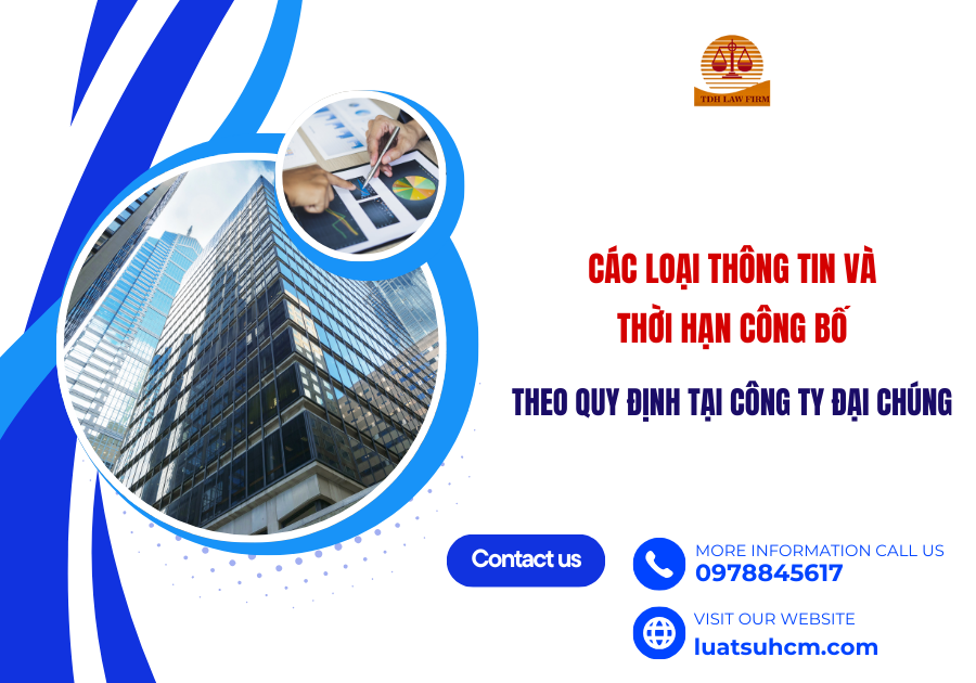các loại thông tin và thời hạn công bố theo quy định tại công ty đại chúng