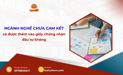 Ngành nghề chưa cam kết có được thêm vào Giấy chứng nhận đầu tư không?