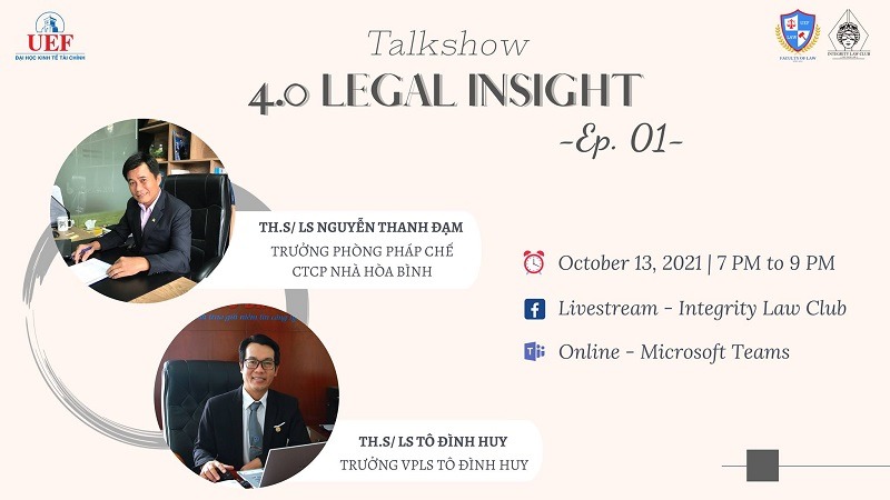 Văn Phòng Luật sư Tô Đình Huy đồng hành cùng UEF tại Talkshow “4.0 Legal Insight”