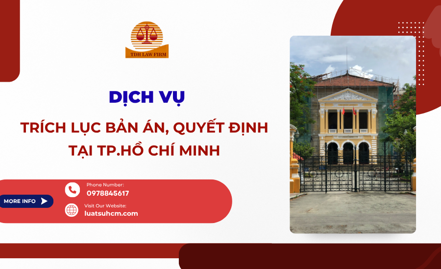 Dịch vụ trích lục bản án, quyết định tại Tp Hồ Chí Minh